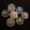 The Most Beautifull Highest Quality ETHIOPIAN Opal - Round Shape Cabochon - Every Pcs Have Full Amazing Flashy Fire Calebrated size 6 - 7 mm 7pcs